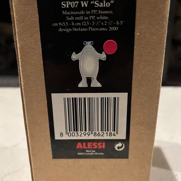 Salo alessi salt shaker. Design collectible. New in box. - Picture 10 of 10